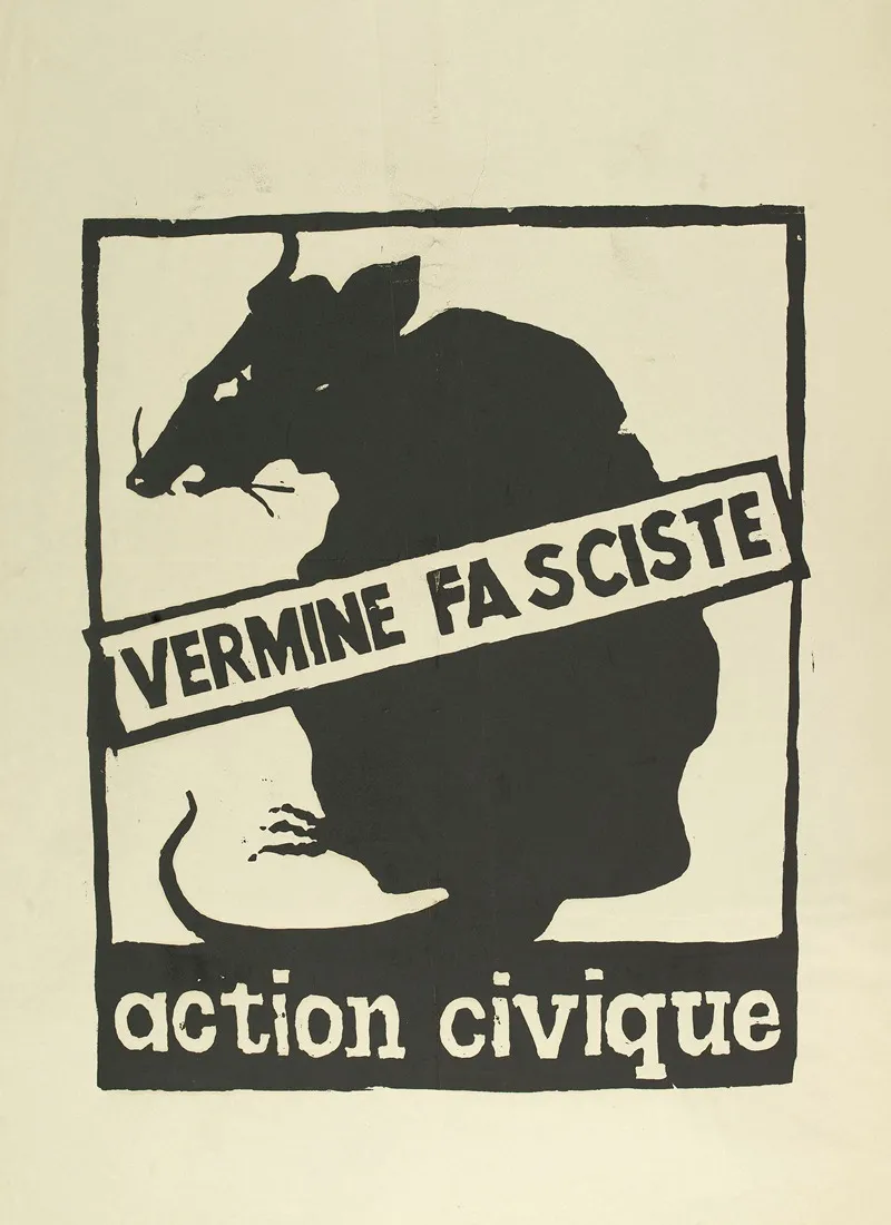 Vermine Fasciste Action Civique Wall Art by Atelier de l'Ecole Nationale Supérieure des Beaux-Arts - High-Resolution Digital Print