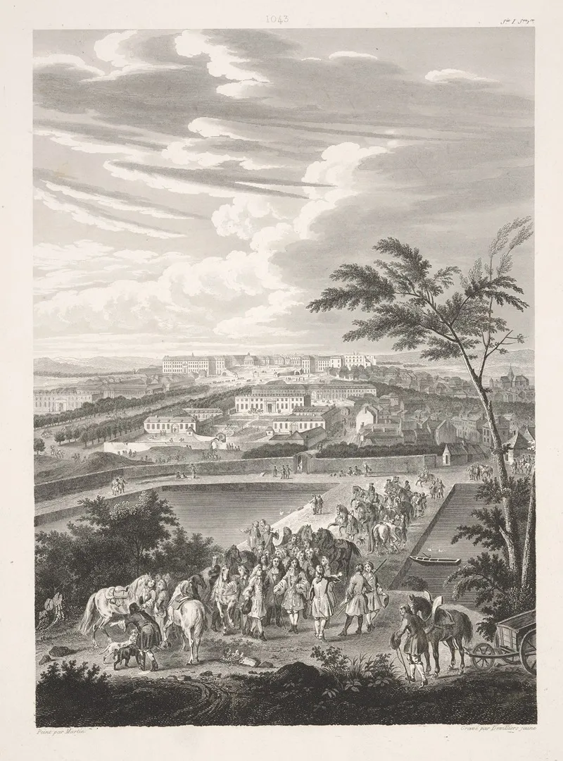 Versailles Around 1688 View Of The Ponds From The Butte De Montboron