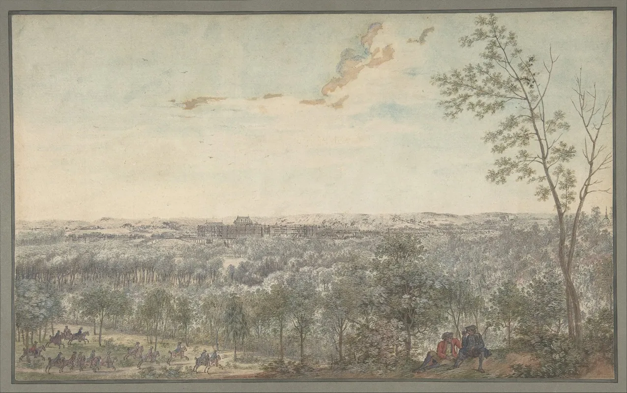 Versailles Seen From The Southwest Wall Art by Louis Nicolas de Lespinasse - High-Resolution Digital Print