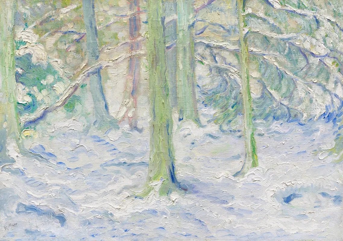 Verschneiter Wald Wall Art by Franz Marc - High-Resolution Digital Print