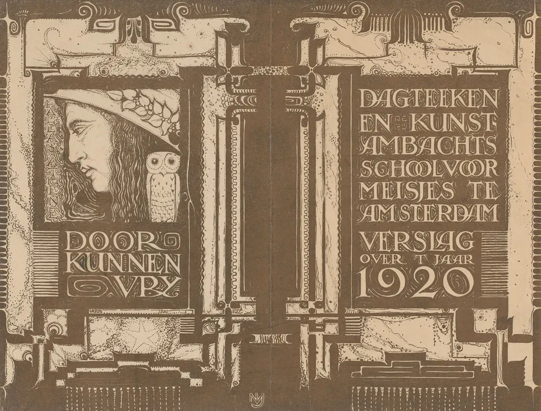 Verslag Der Dagteeken En Kunstambachtschool Voor Meisjes Te Amsterdam Over Het Jaar 1920 Wall Art by Nicolaas van de Vecht - High-Resolution Digital Print