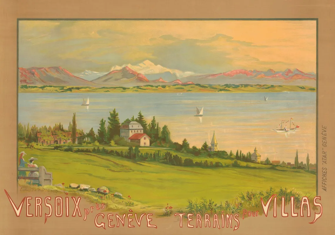 Versoix Pres Geneve Terrains Pour Villas Wall Art by Edmond Viollier - High-Resolution Digital Print