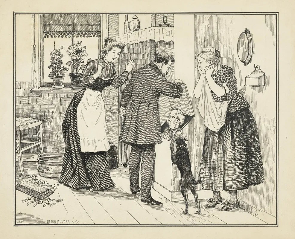 Verstopte Jongen Wordt Ontdekt Wall Art by Gillis Bernhard Mulder - High-Resolution Digital Print