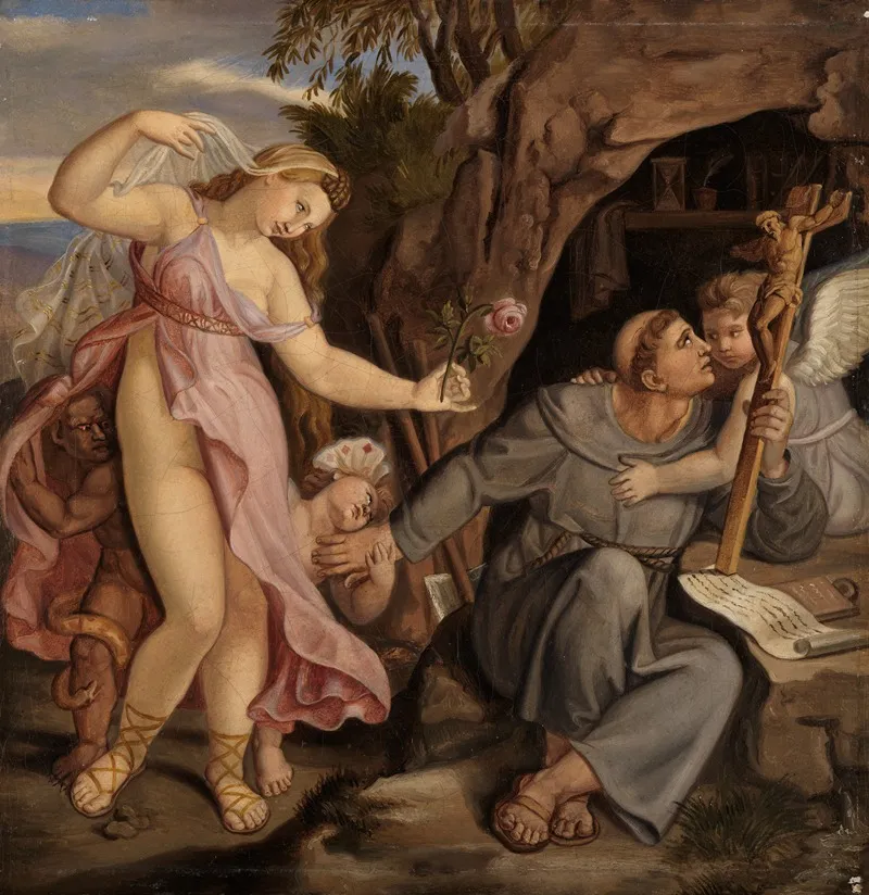 Versuchung Des Heiligen Antonius 2 Wall Art by Gottlieb Schick - High-Resolution Digital Print