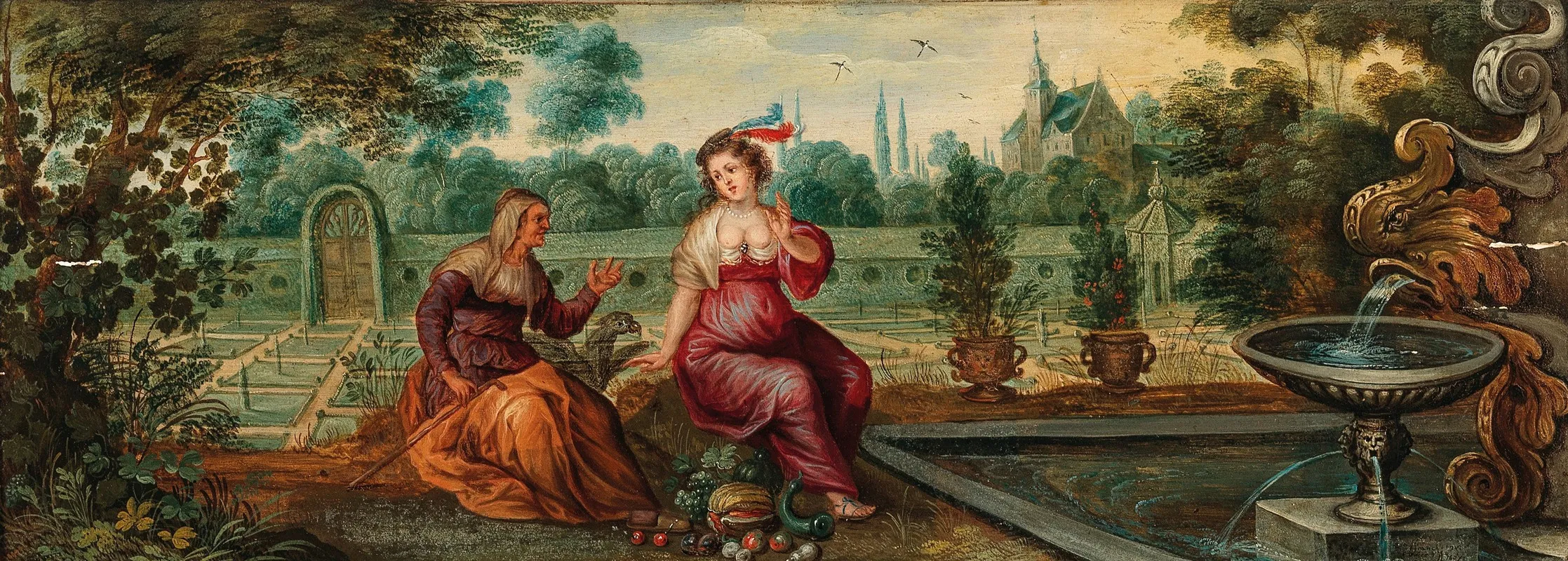 Vertumnus And Pomona 12 Wall Art by Frans Francken the Younger - High-Resolution Digital Print