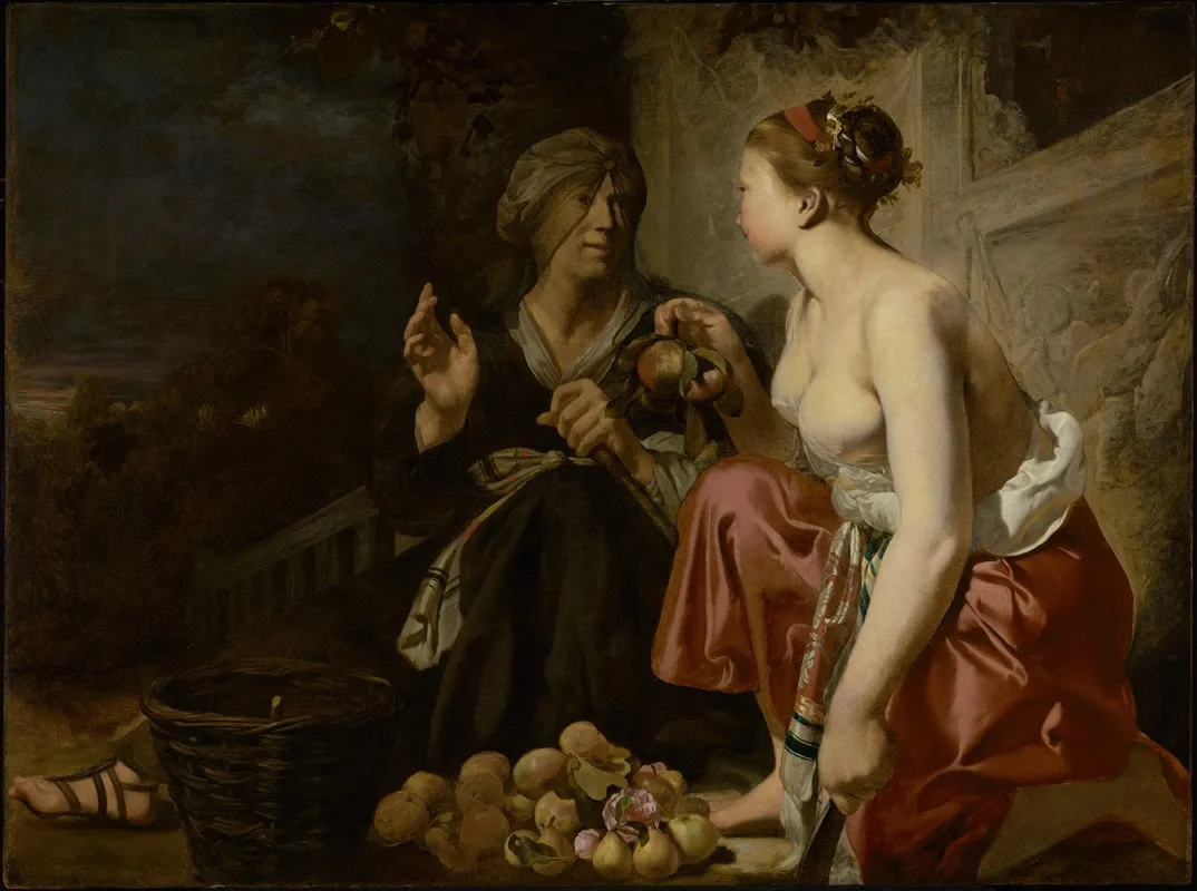 Vertumnus And Pomona Wall Art by Caesar Van Everdingen - High-Resolution Digital Print