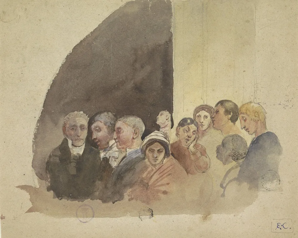 Verveelde Toeschouwers Bij Een Publieke Voorstelling Wall Art by Eugène Laermans - High-Resolution Digital Print