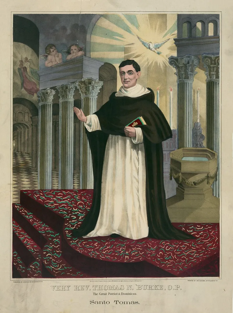 Very Rev Thomas N Burke O P The Great Patriot Dominican Santo Tomas Wall Art by Henry Jerome Schile - High-Resolution Digital Print