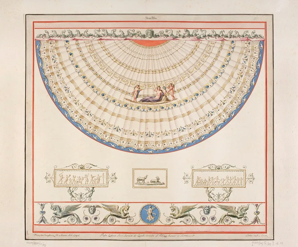 Vestigia Delle Terme Di Tito Apse Conch Ornamentation In Room 25 Wall Art by Marco Carlone - High-Resolution Digital Print