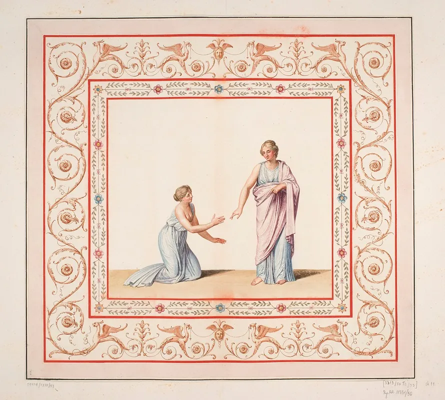 Vestigia Delle Terme Di Tito Ornamentation Of The Central Field In The Vault In Room 29 Wall Art by Marco Carlone - High-Resolution Digital Print