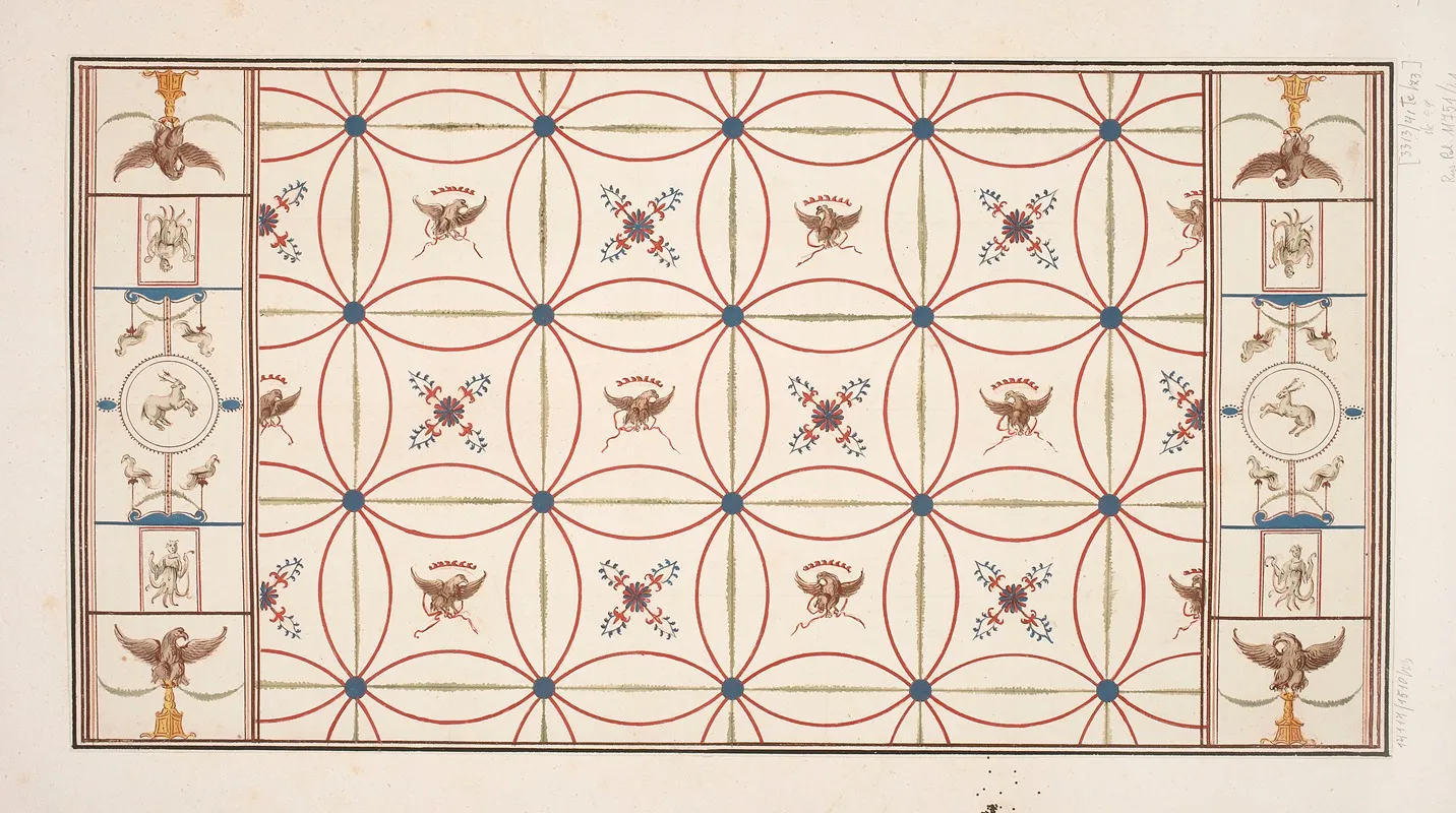 Vestigia Delle Terme Di Tito Ornamentation Of The Vault In Hall No 20 Wall Art by Marco Carlone - High-Resolution Digital Print