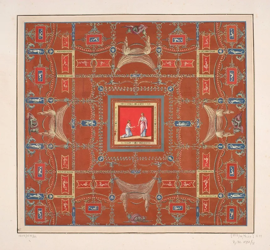Vestigia Delle Terme Di Tito Ornamentation Of Vault Called In Fondo Gensola In Room 29 Wall Art by Marco Carlone - High-Resolution Digital Print