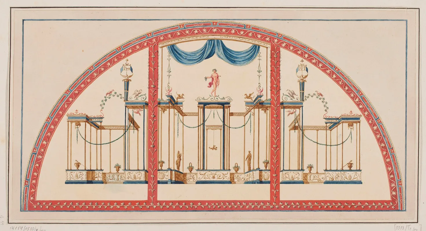 Vestigia Delle Terme Di Tito Sordino Ornamentation In Room 24 Wall Art by Marco Carlone - High-Resolution Digital Print