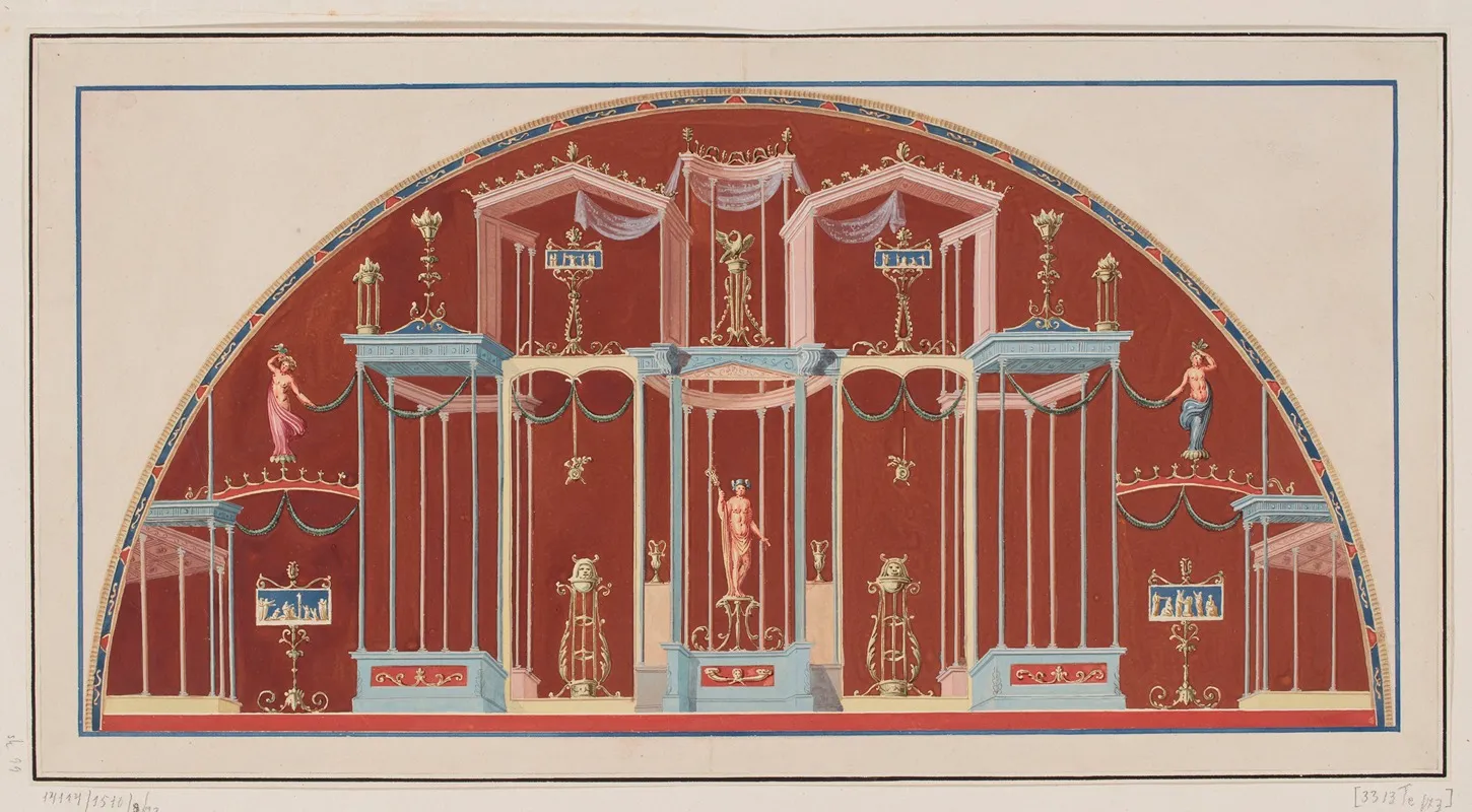 Vestigia Delle Terme Di Tito Sordino Ornamentation In Room 29 Wall Art by Marco Carlone - High-Resolution Digital Print