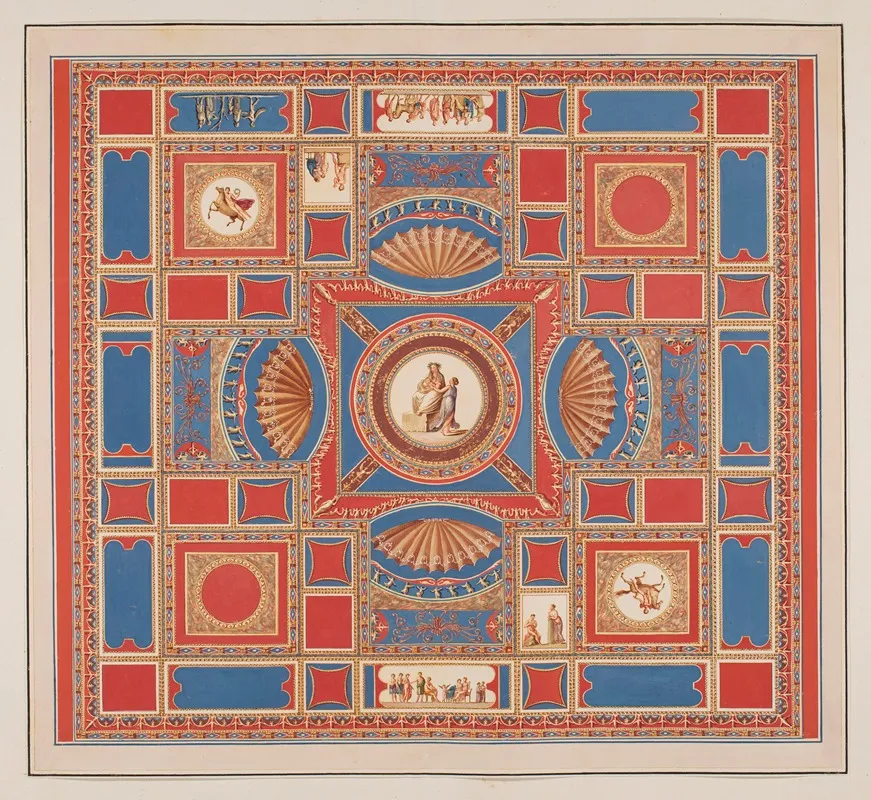 Vestigia Delle Terme Di Tito Vault Called Volta Dorata In Room 21 Wall Art by Marco Carlone - High-Resolution Digital Print