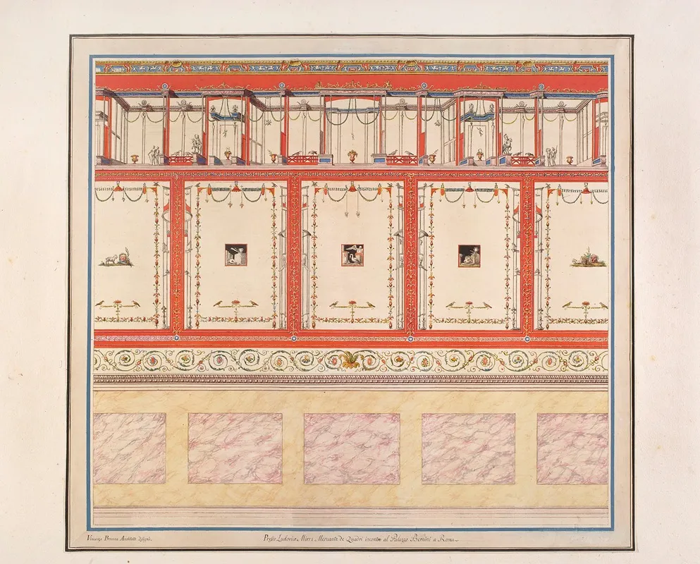Vestigia Delle Terme Di Tito Wall Ornamentation In Room 23 Wall Art by Marco Carlone - High-Resolution Digital Print