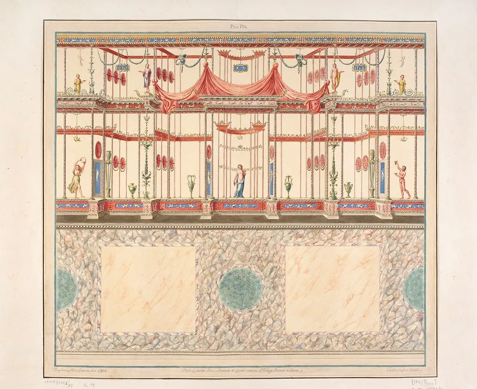 Vestigia Delle Terme Di Tito Wall Ornamentation In Room 25 Wall Art by Marco Carlone - High-Resolution Digital Print