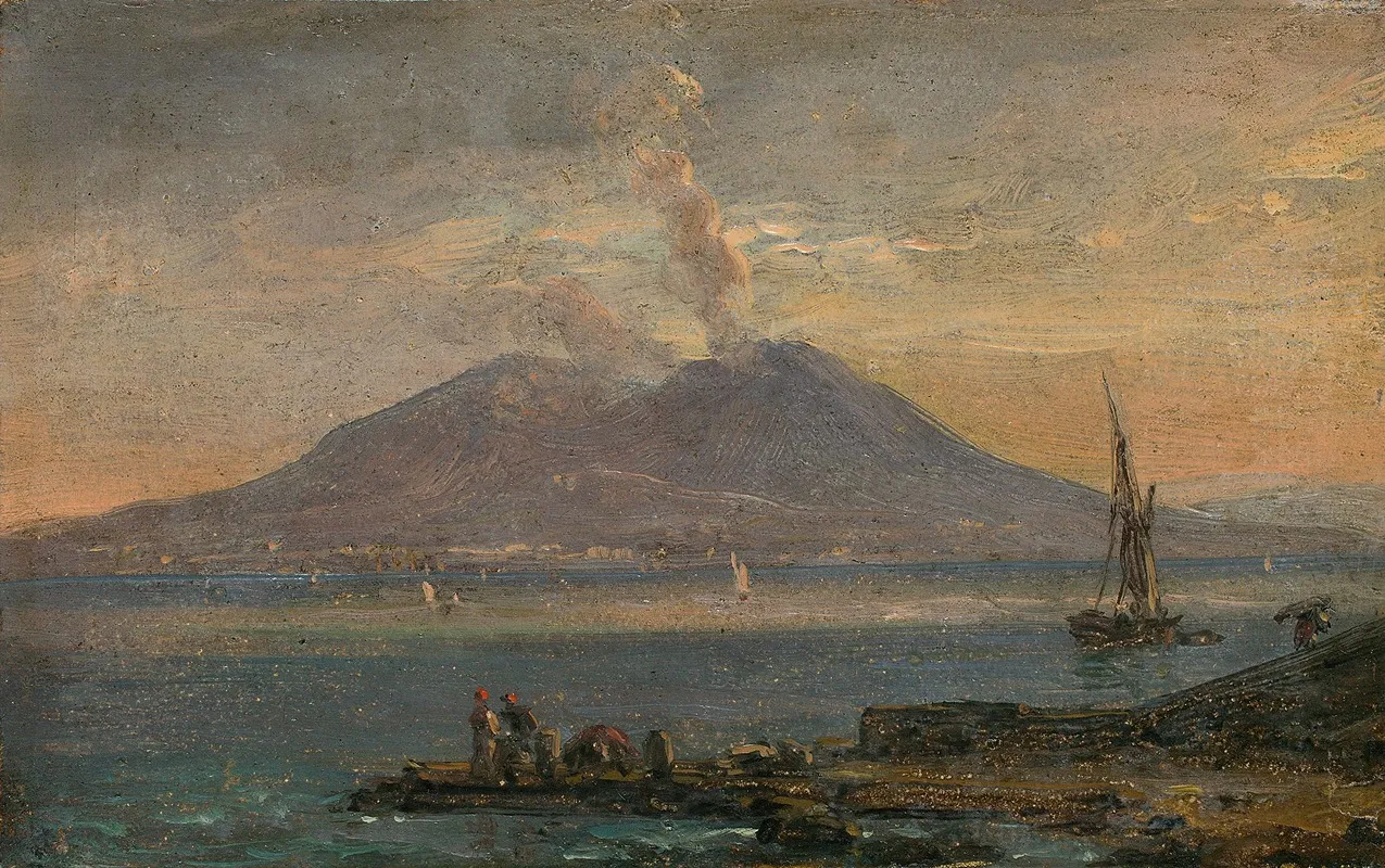 Vesuvius Seen From Posillipo Wall Art by Johan Christian Dahl - High-Resolution Digital Print