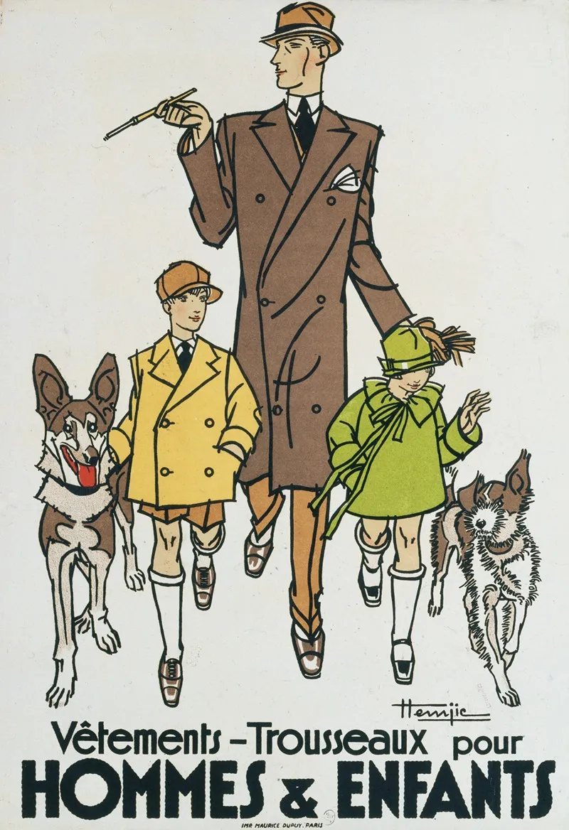 Vetements Trousseaux Pour Hommes Enfants Wall Art by Marcel-Jacques Hemjic - High-Resolution Digital Print