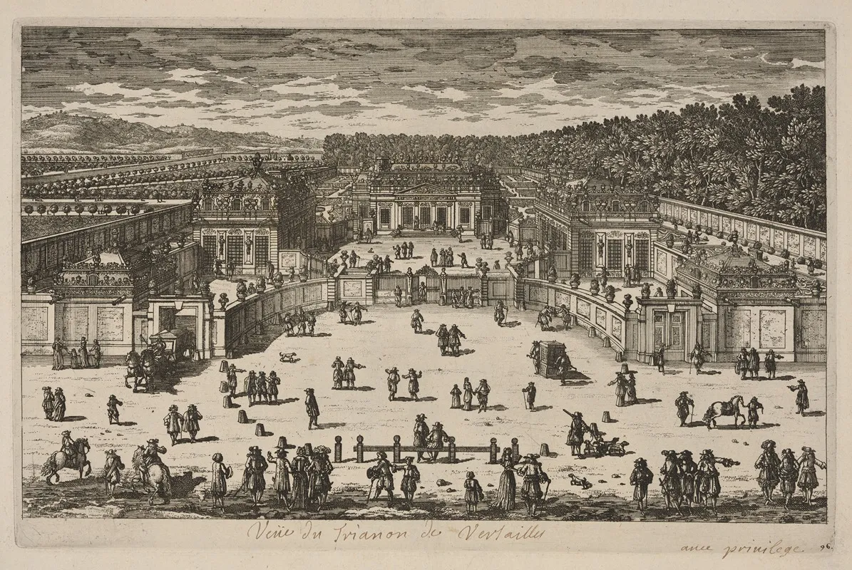 Veue Du Trianon De Versailles View Of Versailles Trianon Wall Art by Gabriel Pérelle - High-Resolution Digital Print