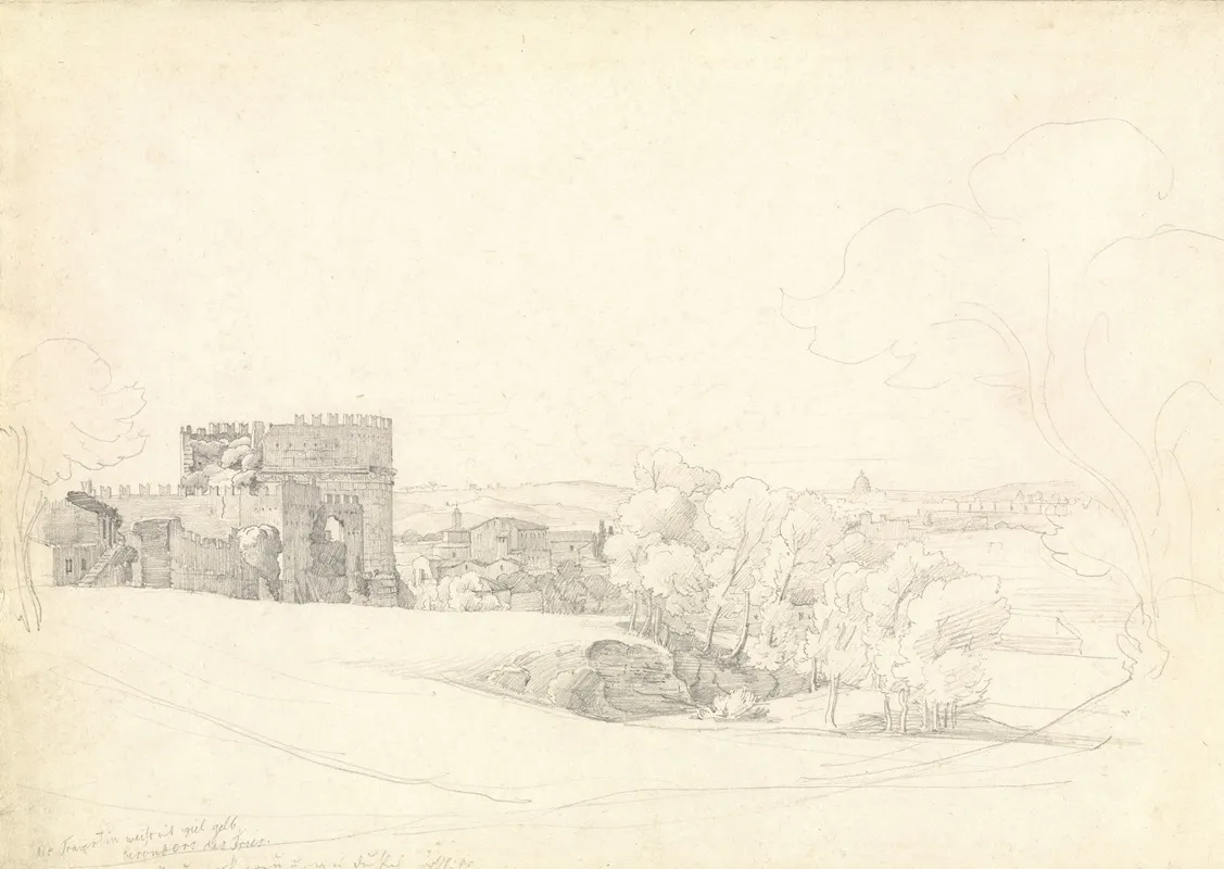 Via Appia Antica With The Tomb Of Cecilia Metella