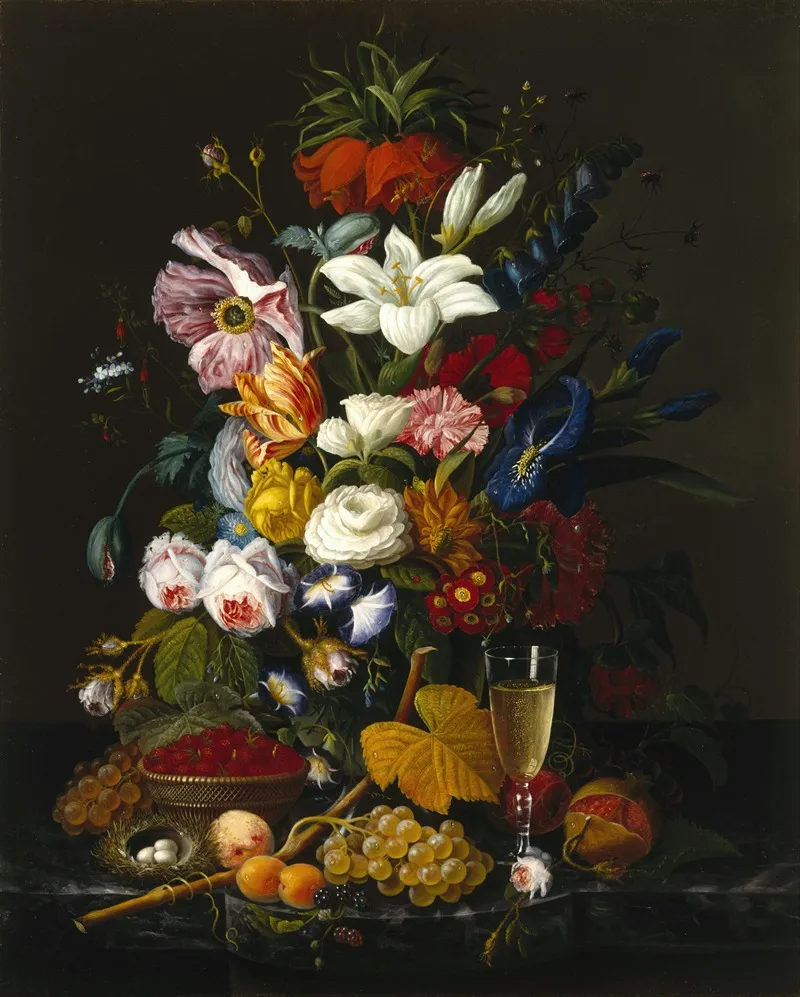 Victorian Bouquet Wall Art by Severin Roesen - High-Resolution Digital Print