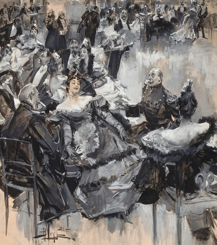 Viennese Embassy Ball Wall Art by Albert Beck Wenzell - High-Resolution Digital Print