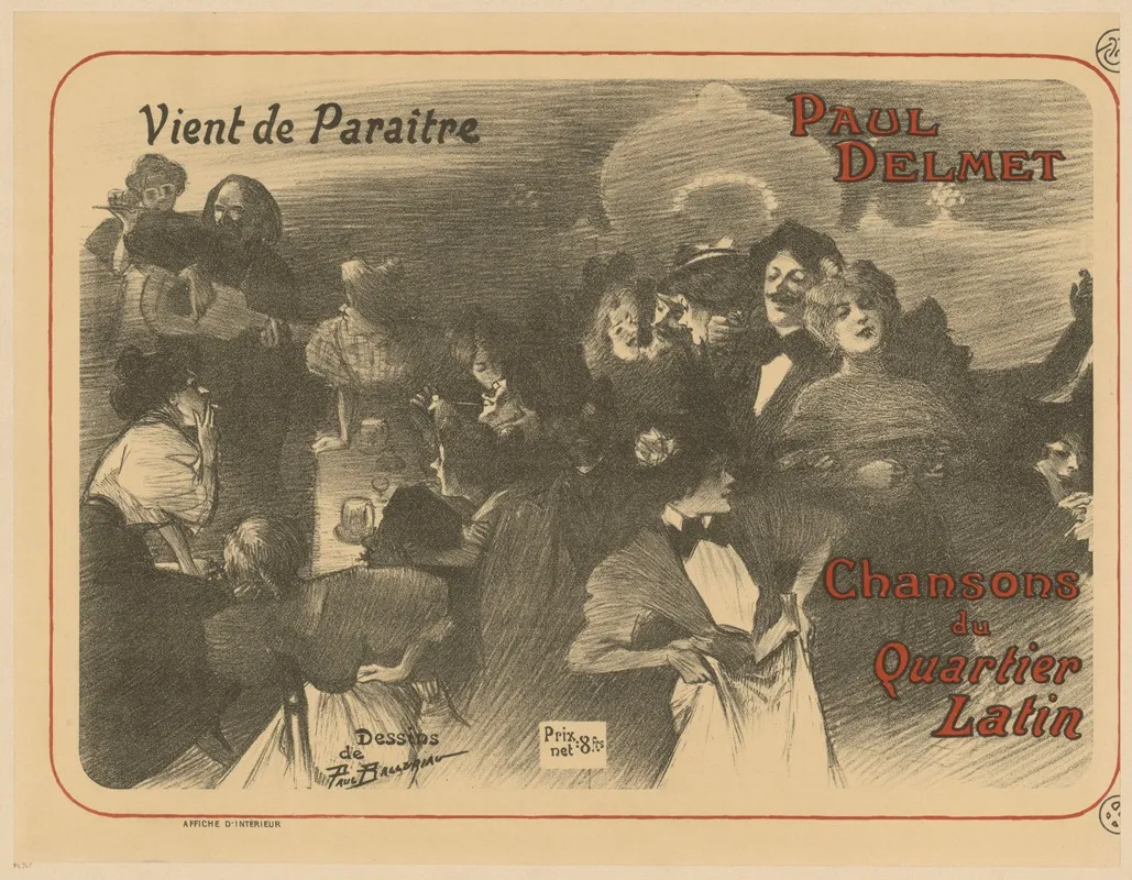Vient De Paraitre Paul Delmet Chansons Du Quartier Latin Wall Art by Paul Balluriau - High-Resolution Digital Print
