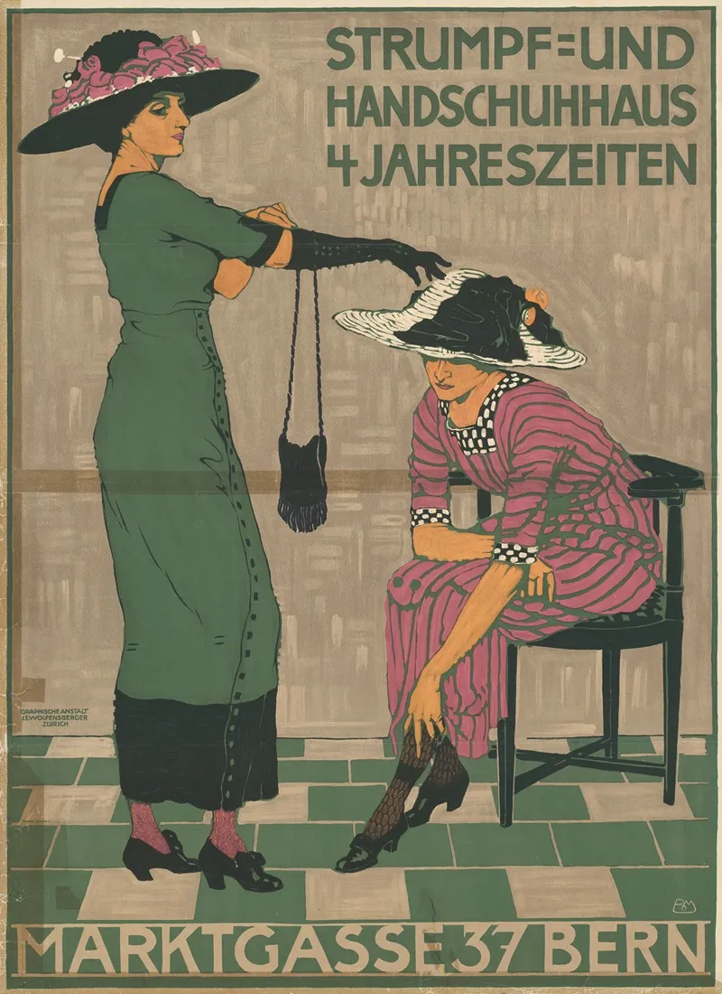 Vier Jahreszeiten Strumpf Und Handschuhhaus Wall Art by Burkhard Mangold - High-Resolution Digital Print