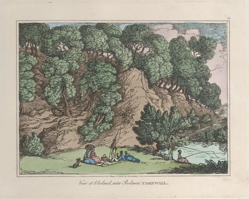 View At Blisland Near Bodmin Cornwall Wall Art by Thomas Rowlandson - High-Resolution Digital Print