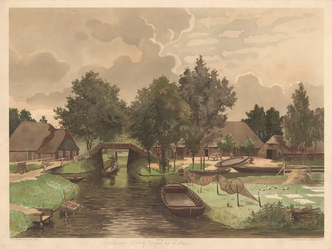 View At Giethoorn Wall Art by Bernardus Bueninck - High-Resolution Digital Print
