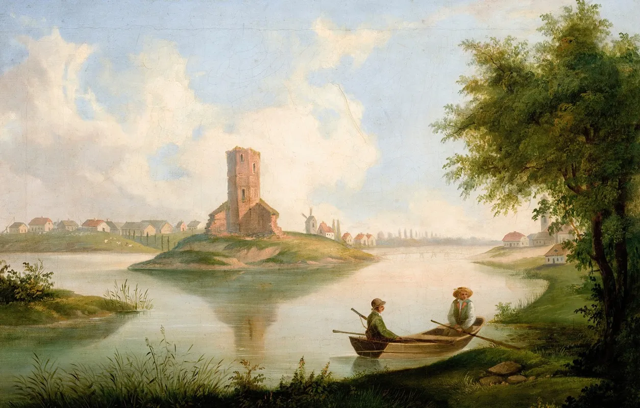 View From Kruszwica Wall Art by Władysław Heliodor Gumiński - High-Resolution Digital Print