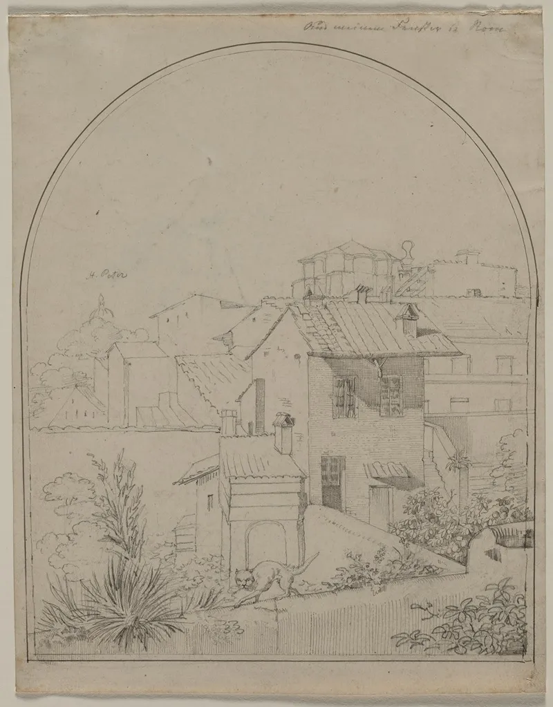 View From My Window In Rome Wall Art by Carl Ludwig Tischbein - High-Resolution Digital Print