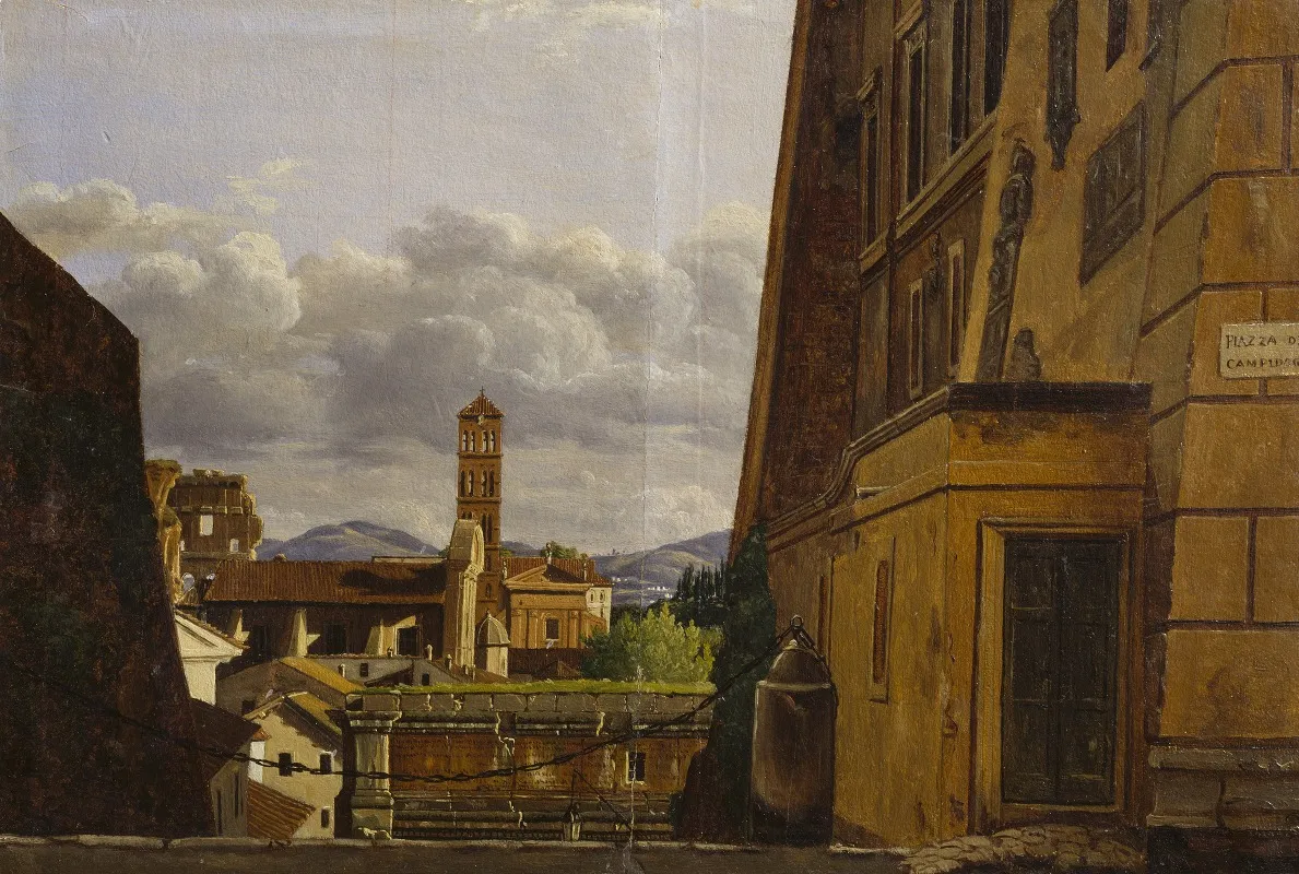 View From Piazza Di Campidoglio Roma Wall Art by Gustaf Söderberg - High-Resolution Digital Print