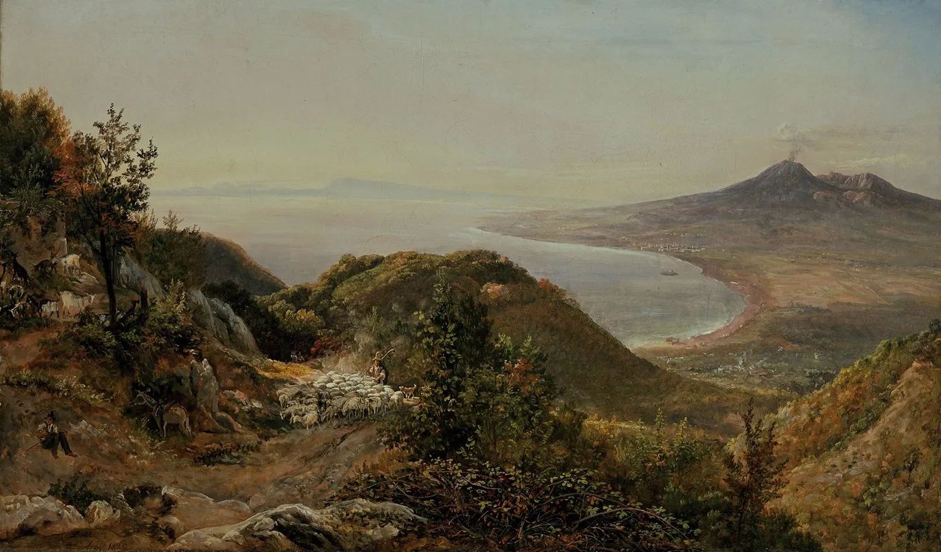 View From Pimonte Wall Art by Johan Christian Dahl - High-Resolution Digital Print