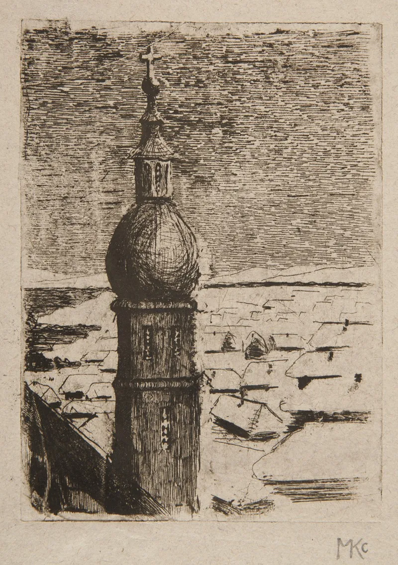 View From The Church Tower Wall Art by Mikołaj Konstanty Čiurlionis - High-Resolution Digital Print