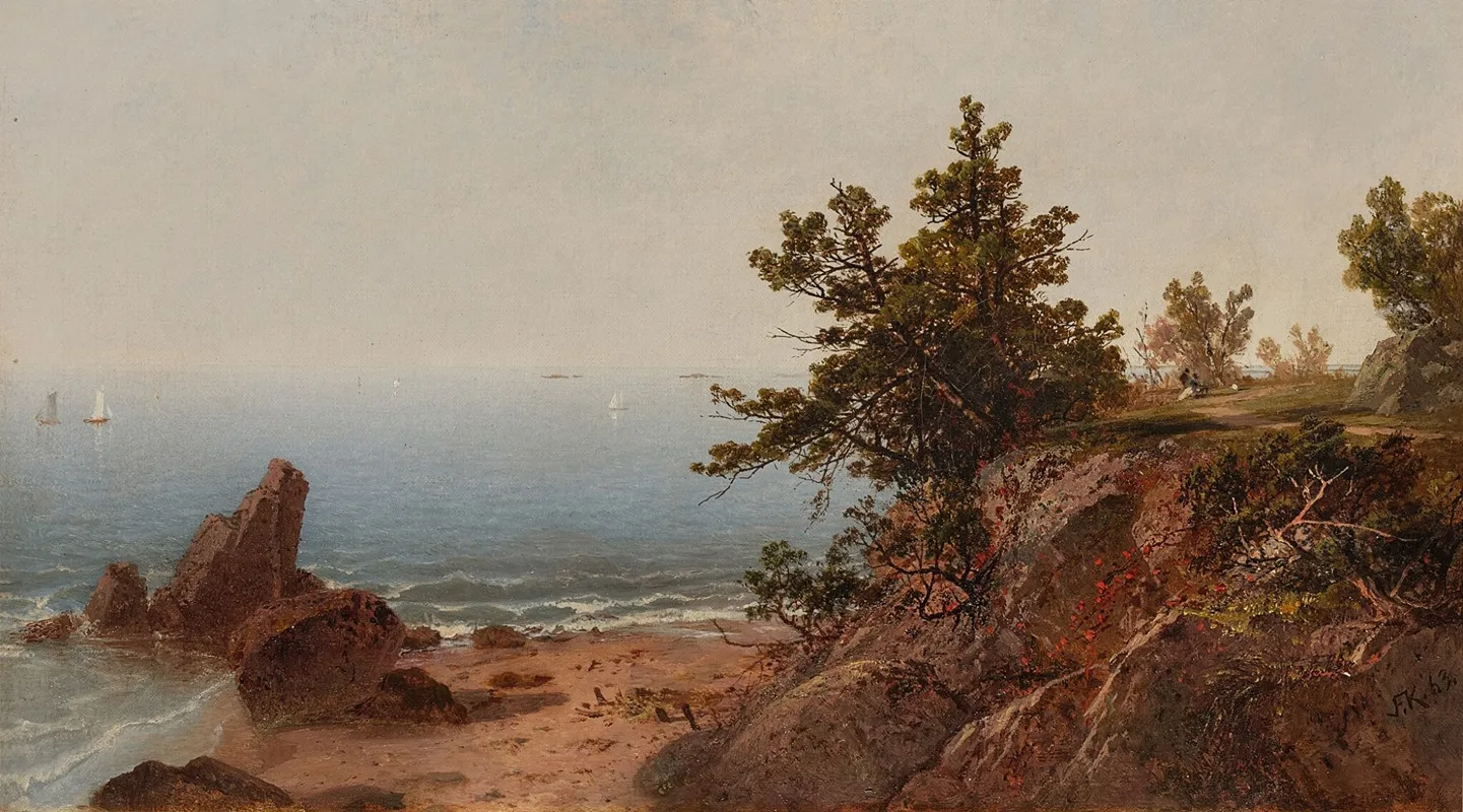 View From The Cliff Noon On The Seashore