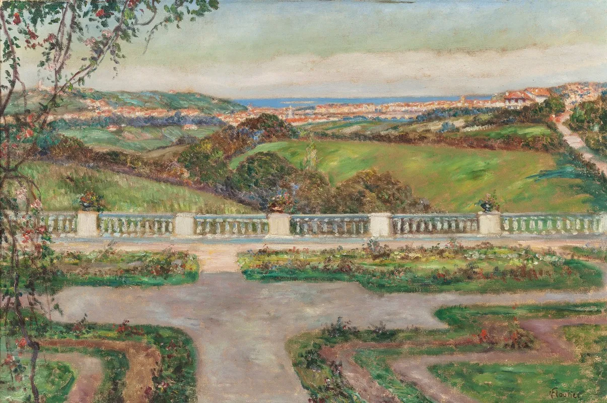 View From The Gardens Wall Art by Louis Floutier - High-Resolution Digital Print