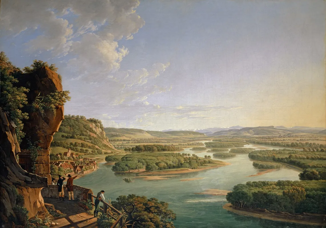 View From The Isteinerklotz Up The Rhine Toward Basel