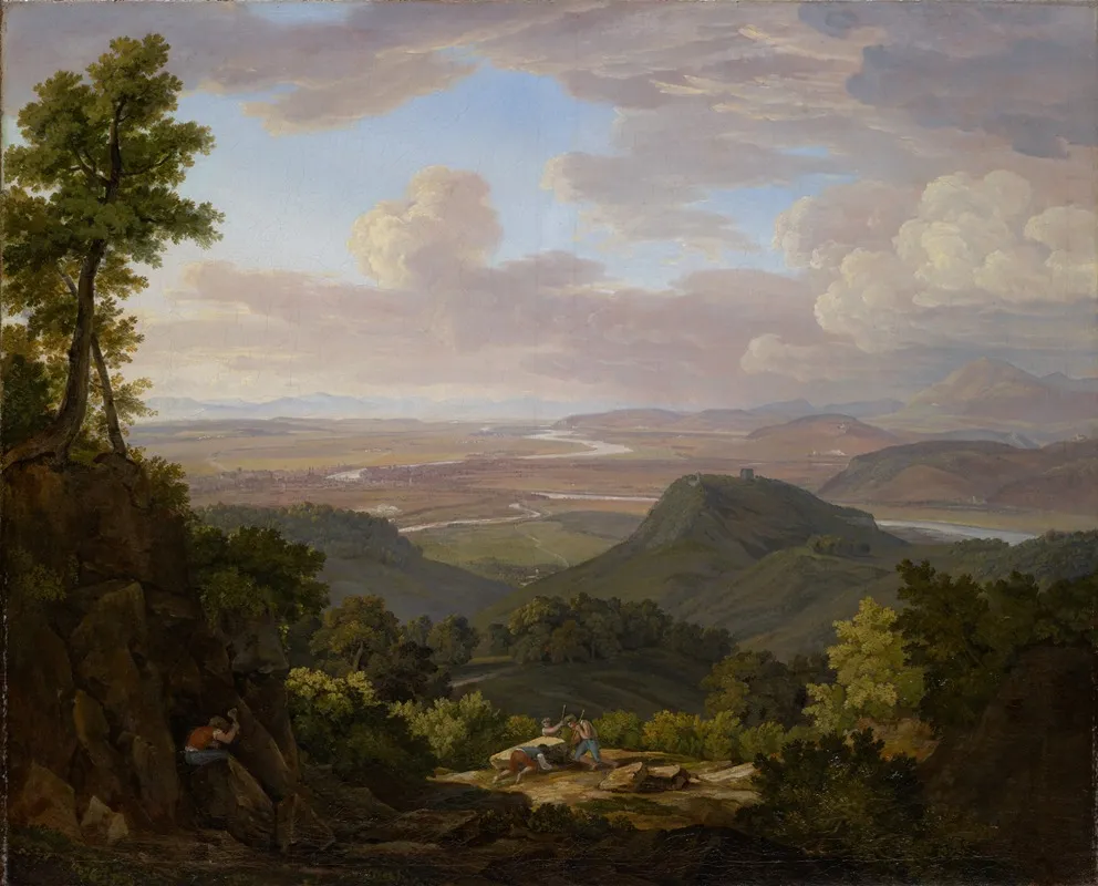 View From The Muttenz Quarry Toward Basel And The Plains Of The Rhine River Wall Art by Jakob Christoph Miville - High-Resolution Digital Print