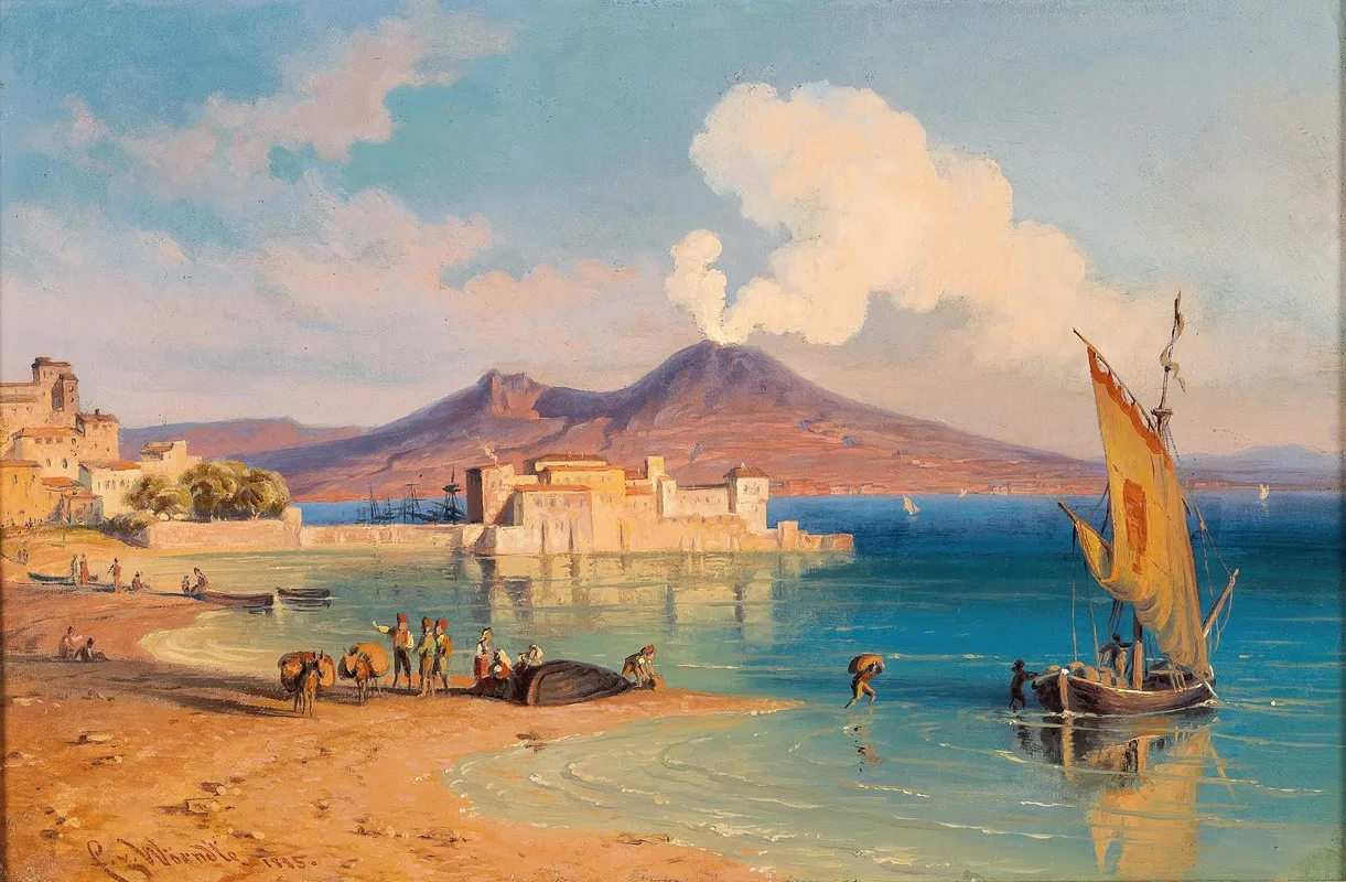 View From The Riviera Di Chiaia To The Castel Dellovo Naples