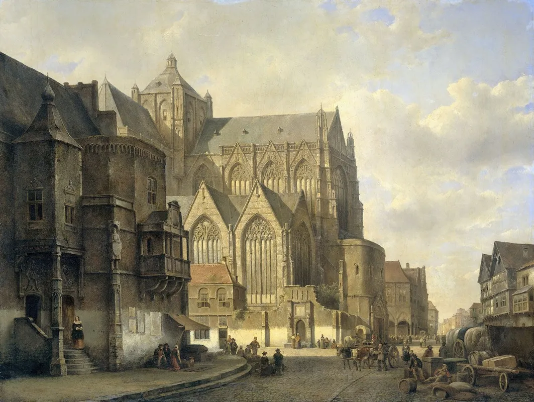 View In A Town Wall Art by Kasparus Karsen - High-Resolution Digital Print