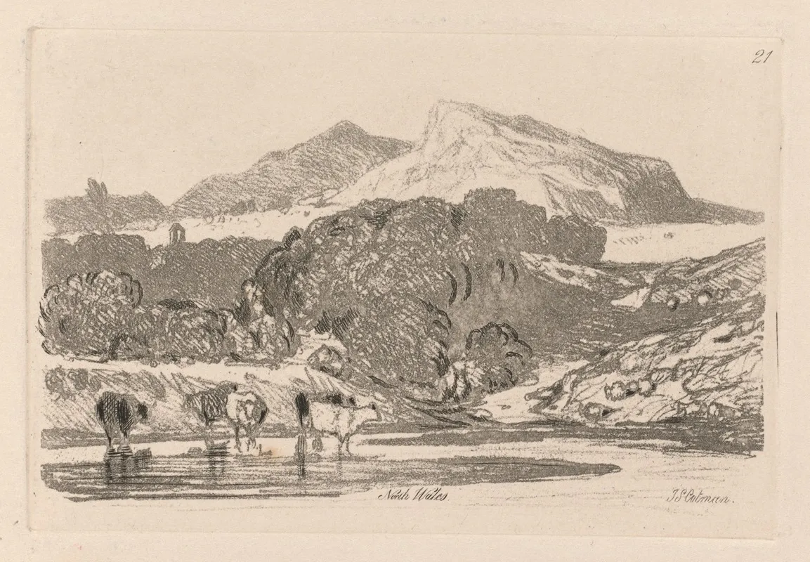 View In North Wales Wall Art by John Sell Cotman - High-Resolution Digital Print