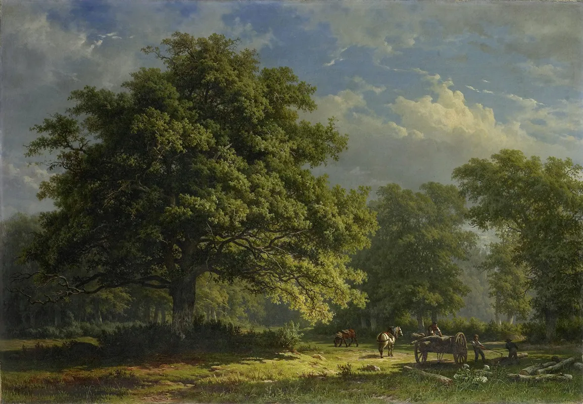 View In The Bentheim Forest Wall Art by George Andries Roth - High-Resolution Digital Print