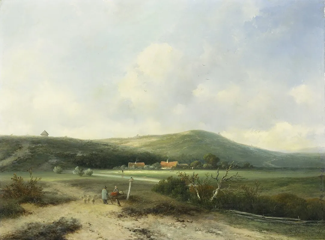 View In The Dunes Wall Art by Johannes Franciscus Hoppenbrouwers - High-Resolution Digital Print
