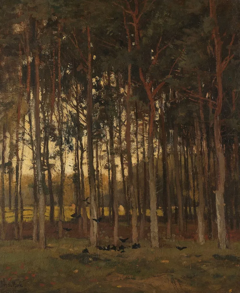 View In The Woods 5 Wall Art by Théophile de Bock - High-Resolution Digital Print