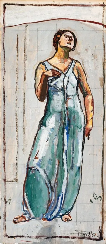View Into Infinity Single Figure Wall Art by Ferdinand Hodler - High-Resolution Digital Print