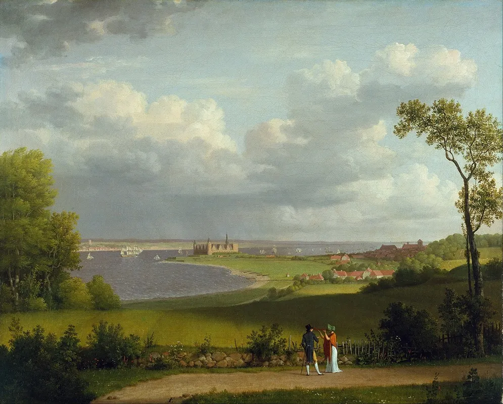 View North Of Kronborg Castle Wall Art by Christoffer Wilhelm Eckersberg - High-Resolution Digital Print