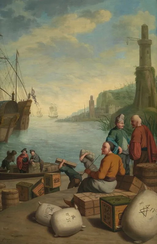 View Of A Eastern Harbour Wall Art by Jan Josef Horemans the Younger - High-Resolution Digital Print