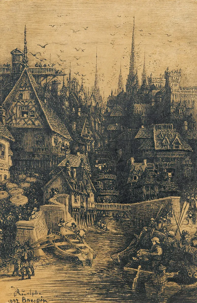 View Of A Medieval City